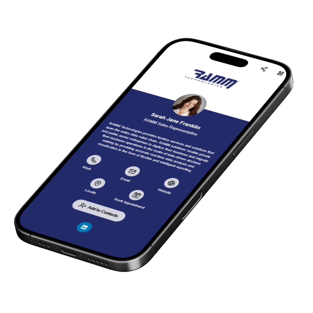 Business networking with digital vCard